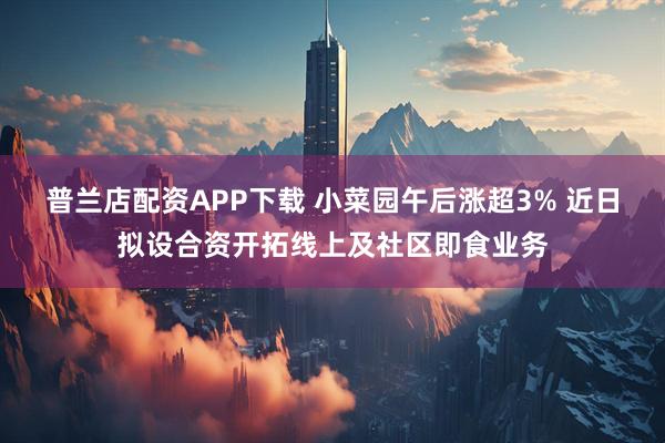 普兰店配资APP下载 小菜园午后涨超3% 近日拟设合资开拓线上及社区即食业务
